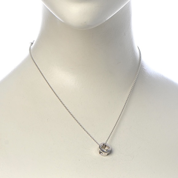 Louis Vuitton Empreinte pendant white gold 18k monogram flower chain necklace - Picture 8 of 8